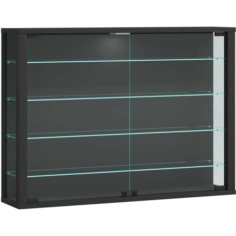 Ebuy24 - VitrosaL citrine accroché au mur 2 portes en verre anthracite.