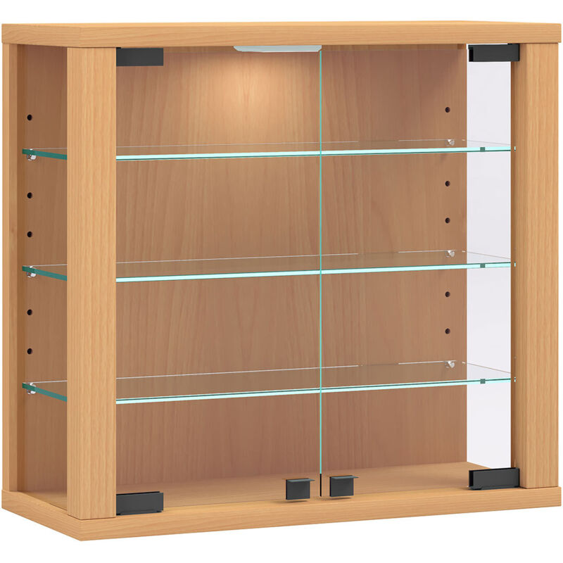 Ebuy24 – Vitrine murale Vitrosa H. 40 cm – L. 43 cm – P. 18 cm – Verre de sécurité ESG – Compatible éclairage LED