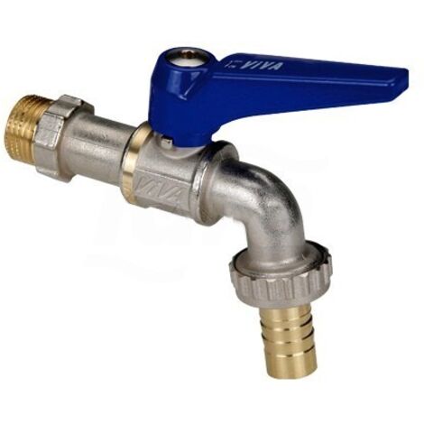 Viva 1740 rubinetto sfera con portagomma ø1/2" leva blu 1740B404