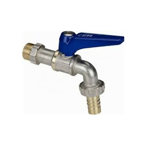 Viva 1740 rubinetto sfera con portagomma ø3/4" leva blu 1740B405