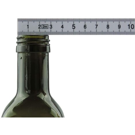 Viva-Haushaltswaren, 6 Bottiglie con Chiusura A Vite/Aceto in Vetro con Diametro 5 Cm Imbuto, Verde Scuro, 250 Ml