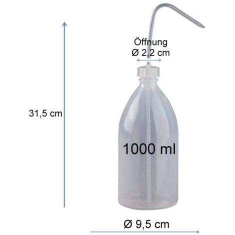 Viva-Haushaltswaren Gabriele Hesse e.K. Mikken - Bottiglia a spruzzo da 1000 ml, in plastica, senza BPA, made in Germany, imbuto incluso