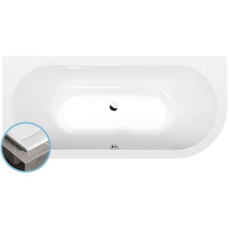 VIVA L SLIM Bain asymétrique 175x80x47cm, blanc