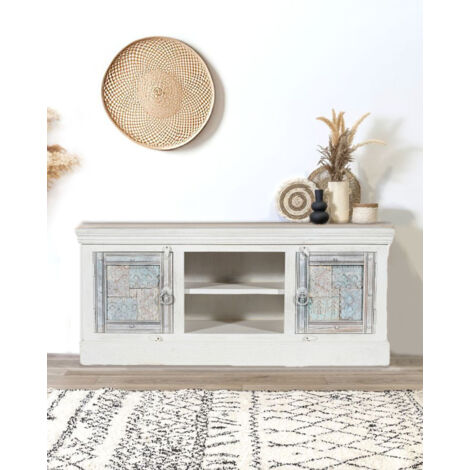 Viva - Meuble TV en bois sculpté 150 cm