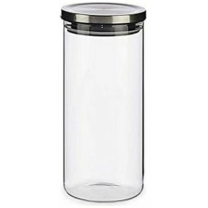 

Tarro Transparente Plateado 1,3 L Cristal (10 X 23 X 10 Cm)