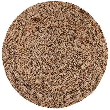 VIVARAISE - Tapis Vivaraise Elliot en jute gris - Diamètre 160 cm