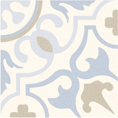 Vives Azulejos Y Gres – Carrelage ciment pastel 20x20 cm antidérapant R10 – Grès cérame résistant au gel – Pour sols et murs intérieurs – 1m²