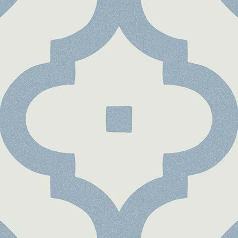 Carrelage grès cérame effet carreau de ciment 20x20 cm bleu ciel – Mat – 8 mm d'épaisseur – Boîte de 1 m² pour sols et murs – Vives Azulejos Y Gres