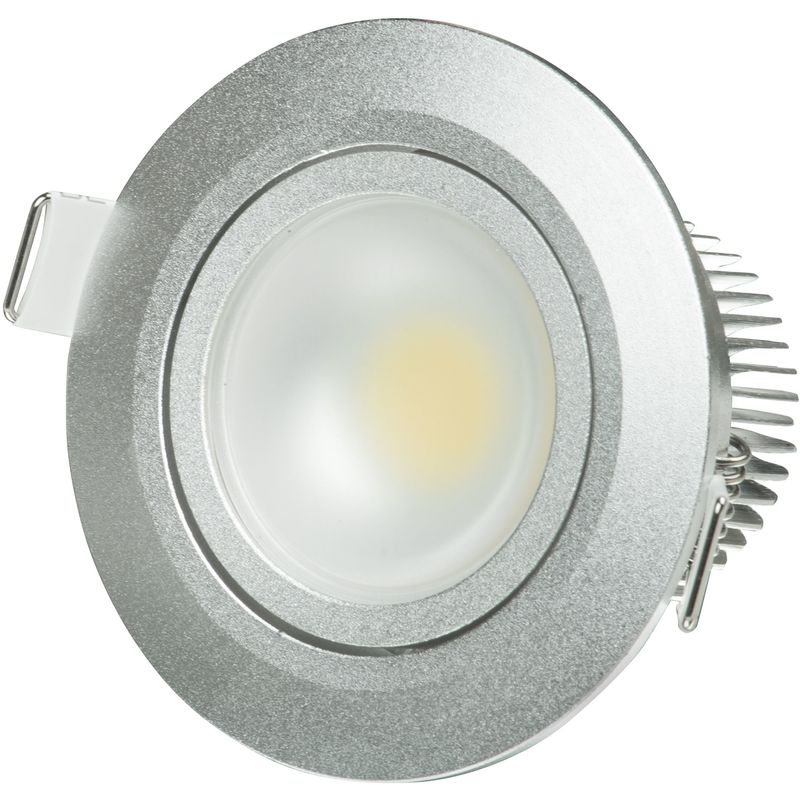 Image of Vivida Srl - Vivida - alys faretti incasso tondo cob led orientabile grigio 3000K (Luce Calda) 3W - Silver