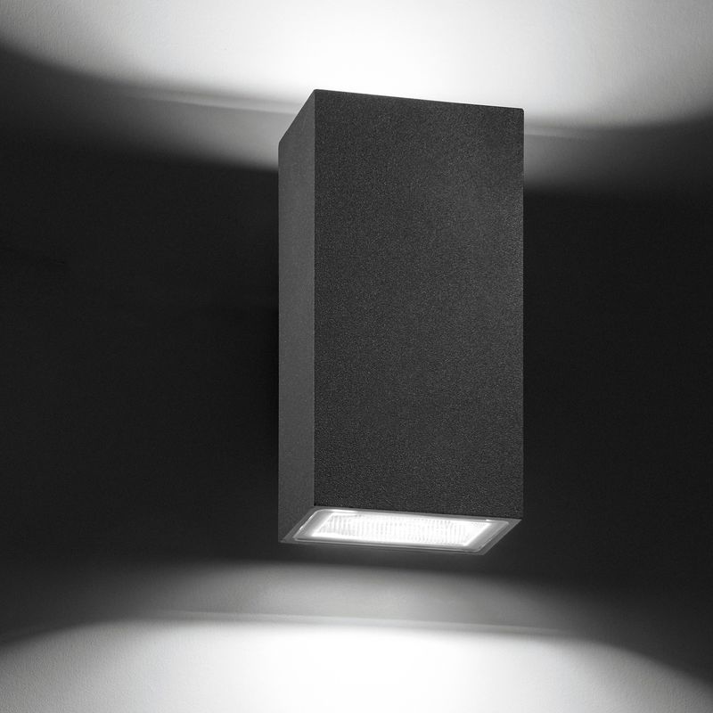Image of Vivida Srl - Vivida clizia , Applique cob led rettangolare , slim , verticale , da esterno con finitura antracite - Dark Grey