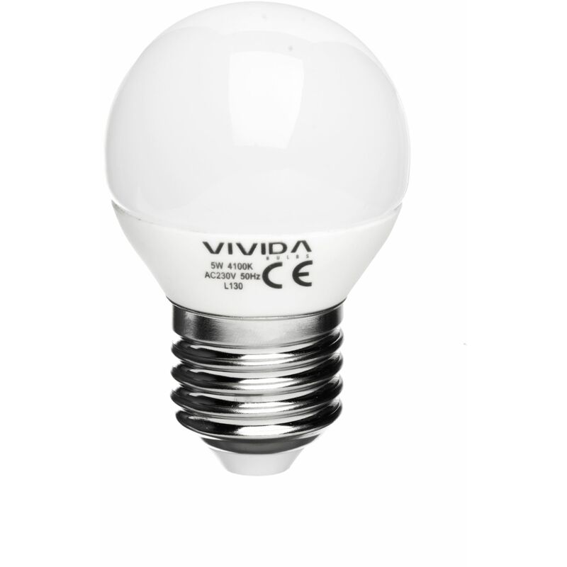 Image of Vivida - Pack da 2 lampadine E27 Sferetta LED SMD 5W 3000K (Luce Calda) 430lm