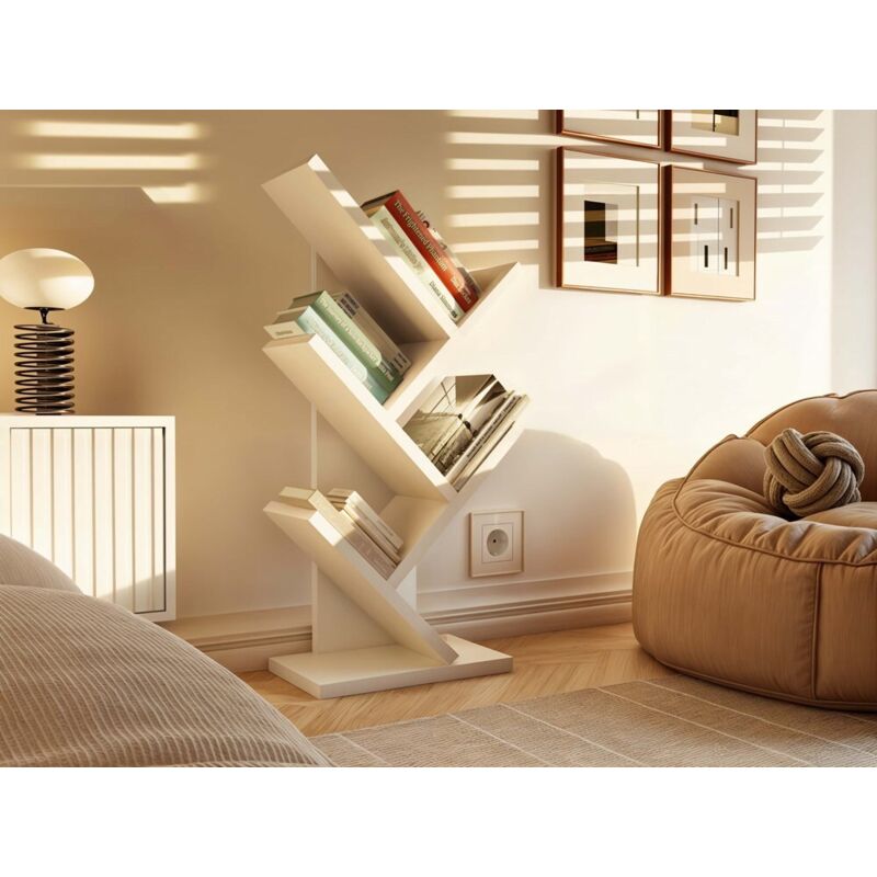 Topeshop - vivie - 4 étagères inclinées - 61x15,5x26,5 cm - Rangement livres Topeshop - vivie - 4 étagères inclinées - 61x15,5x26,5 cm - Rangement livres