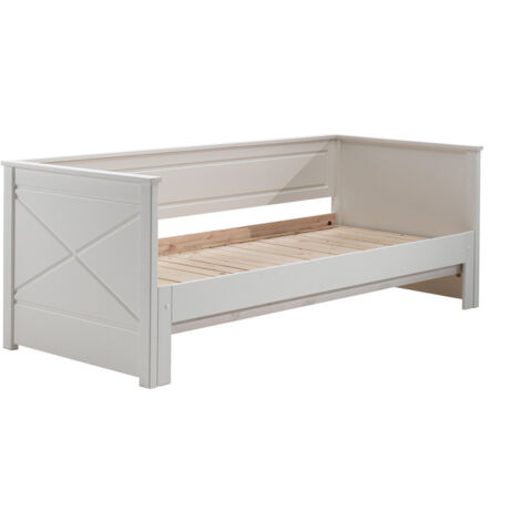 VIVIEN - Lit Extensible 90x200cm en Pin Laqué Blanc