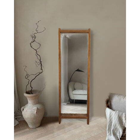 Vivo - Miroir sur pied en bois massif de manguier