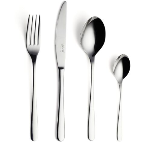 vivo Villeroy & Boch Group New Fresh Basic Set Di Posate 24 Pz. 24 Pezzi, Lavabile in Lavastoviglie, 6 Persone, Forchette, Coltelli, Cucchiaio, Acciaio Inossidabile