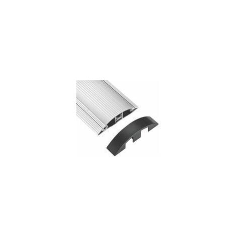 VIVOLINK - Couvre-câble en aluminium pour le sol - Protecteur de câble élégant pour la maison ou le bureau - Embouts supplémentaires