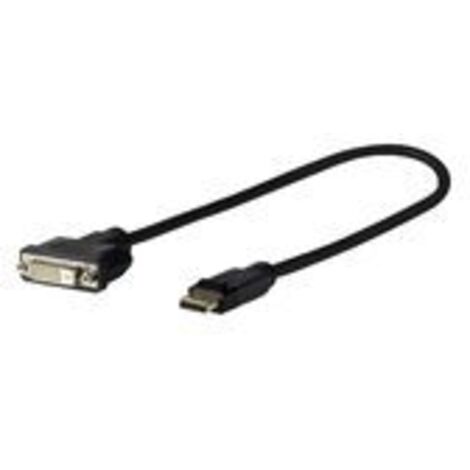 Vivolink PRODPADAPDVI Adapter de cable de video 0.2 m DisplayPort DVI-D Schwarz