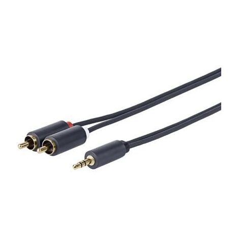 Vivolink PROMJRCA5 cavo de audio 5 m 3,5 mm 2 x RCA Nero
