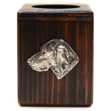 Vizsla ungherese - candelabro in legno con un cane, un ricordo unico dopo la perdita di un cane, realizzato a mano da Art-Dog