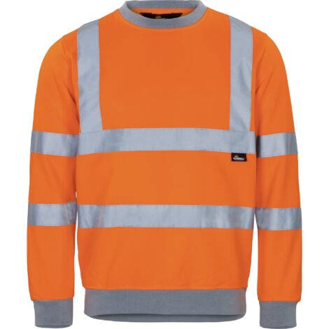 Vizwell Herren Warnschutz Sweatshirt VWFC120 Gr. 5XL orange