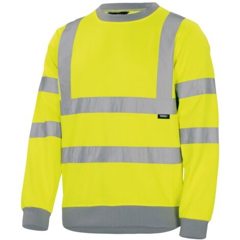 Vizwell Herren Warnschutz Sweatshirt VWFC120 Gr. S gelb