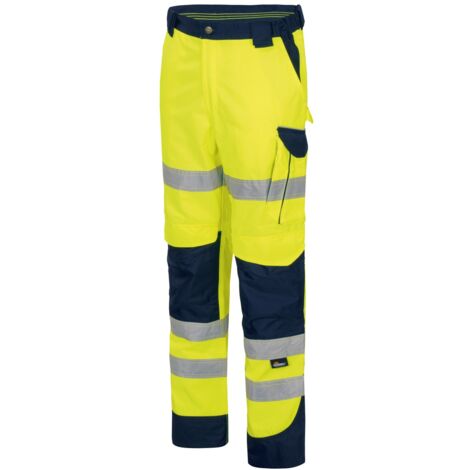 Vizwell Warn-Bundhose VWTC113 Gr. 66 gelb/marine