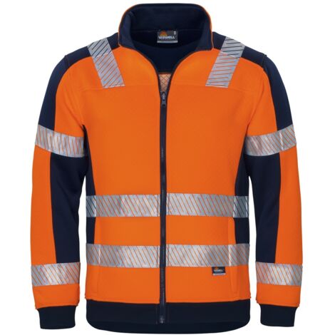 Vizwell Warnschutz Innenjacke mit Waffelmuster VWFC622 Gr. M Orange/Marine