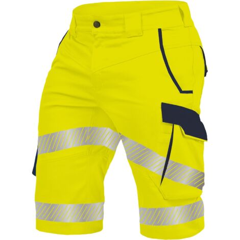 Vizwell Warnschutz-Shorts Flex-HiVis VWT192 Gr. 42 leuchtgelb/marine
