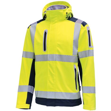 Vizwell Warnschutz-Softshelljacke VW177T Gr. 3XL gelb