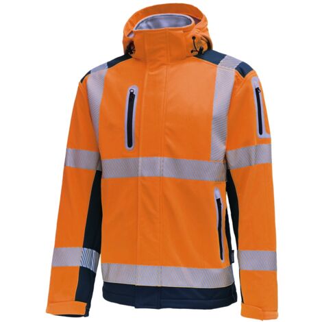 Vizwell Warnschutz-Softshelljacke VW177T Gr. 4XL orange