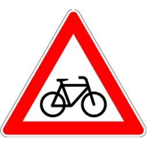 VKZ.138-10 Dreieck 900mm Radfahrer kreuzen(rechts) RAL-Gütezeichen Folie RA2