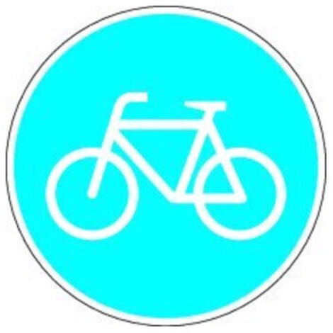 VKZ.237 Ronde 600mm Sonderweg Radfahrer RAL-Gütezeichen Folie RA2