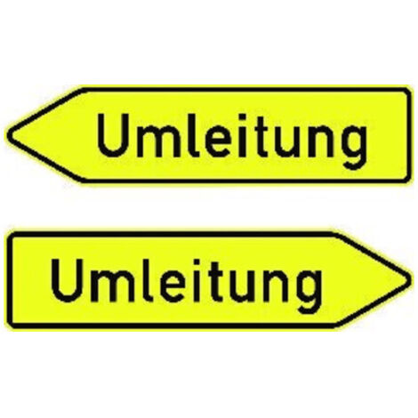 VKZ.454-40, 1250x350mm Umleitung doppelseitig RAL-Gütezeichen Folie RA2