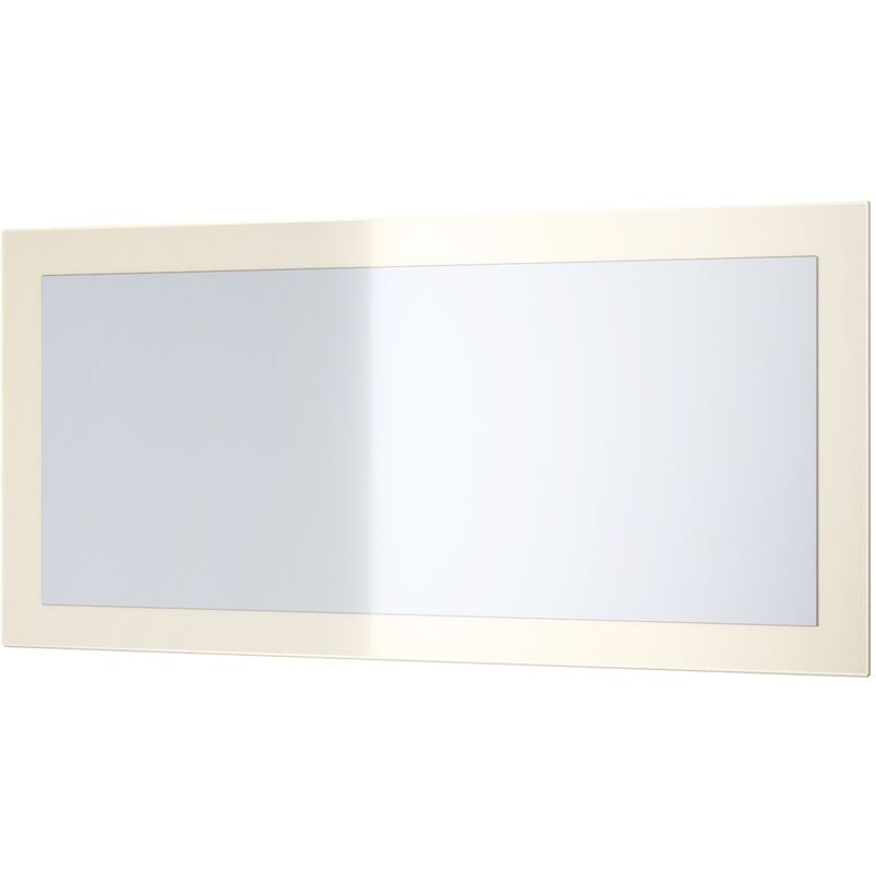Vladon - Miroir mural miroir rectangulaire Lima V1 89 cm pour hall vestiaire salon - Crème haute brillance - Crème haute brillance