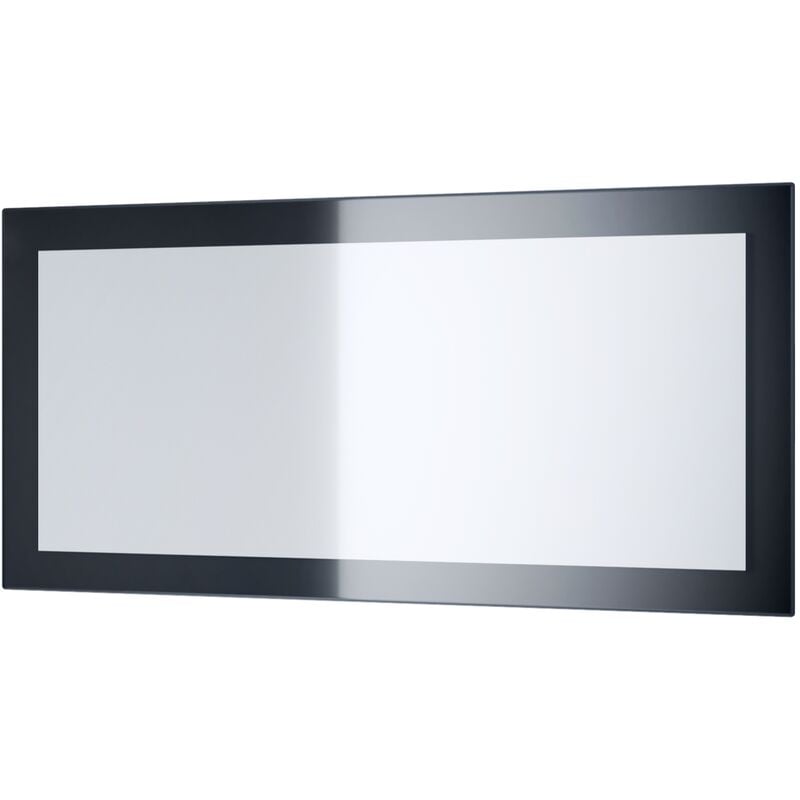 vladon - miroir mural miroir rectangulaire lima v1 89 cm pour hall vestiaire salon - noir haute brillance - noir haute brillance