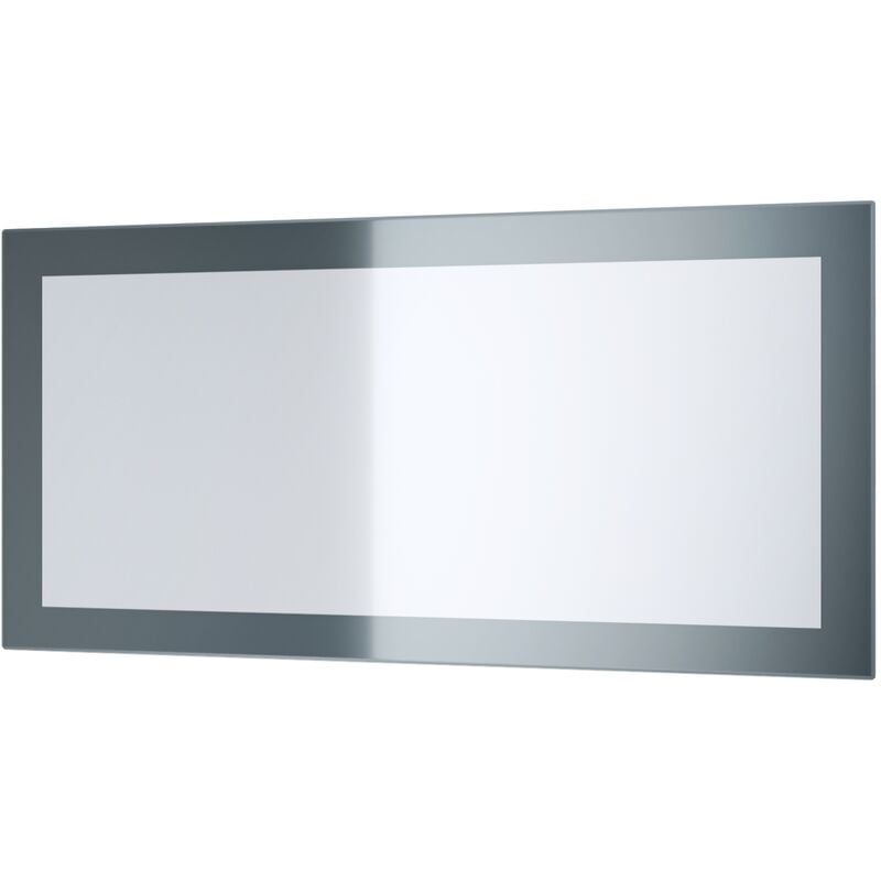 vladon - miroir mural miroir rectangulaire lima v1 89 cm pour hall vestiaire salon - gris haute brillance - gris haute brillance
