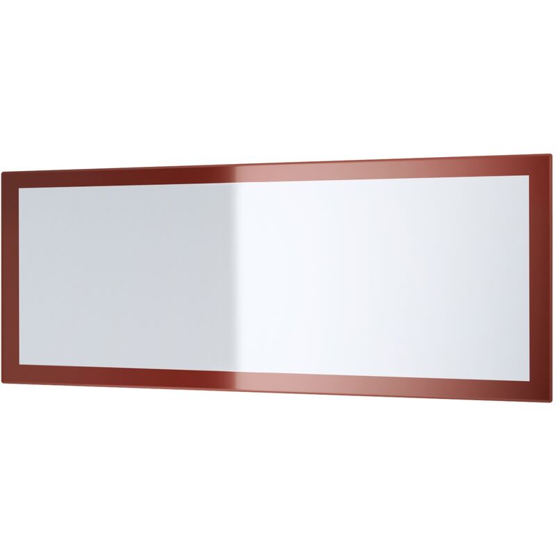 Vladon - Miroir mural miroir rectangulaire Lima V3 139 cm pour hall vestiaire salon - Bordeaux haute brillance - Bordeaux haute brillance
