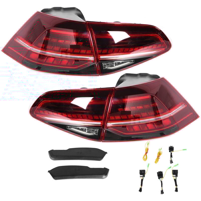 Jeffergarden - vland Rlook Full led Feux arrière dynamiques Lentille rouge foncé Fit pour MK7/7.5 r 20132020