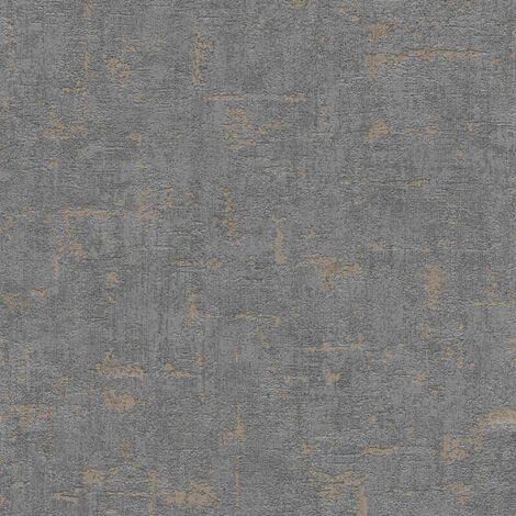 Vliestapete 648966 Tapete Uni Einfarbig 53 x 1005 cm Rasch Selection Schwarz