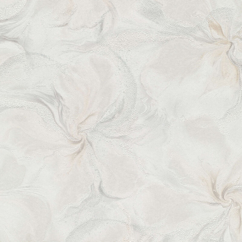 Vliestapete - Aurora - Hellbraun Hellgrau Creme Blumen Floral Erismann - 1051402