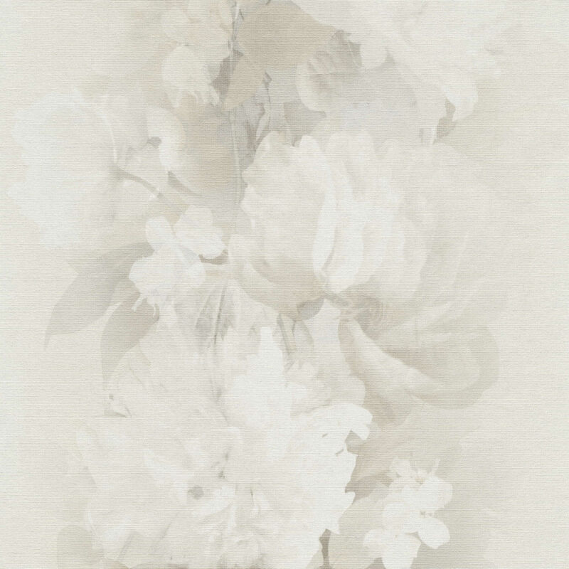 Vliestapete - Aurora - Helltaupe Hellgrau Creme Blumen Floral Erismann - 1051302