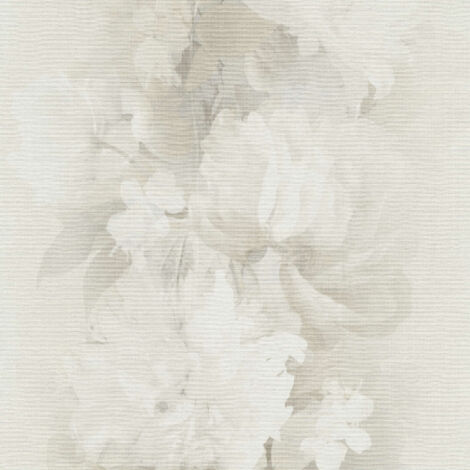Vliestapete - AURORA - Helltaupe Hellgrau Creme Blumen Floral Erismann - 1051302