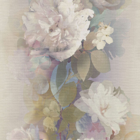 Vliestapete - AURORA - Violet Olive Mauve Blumen Floral Erismann - 1051309