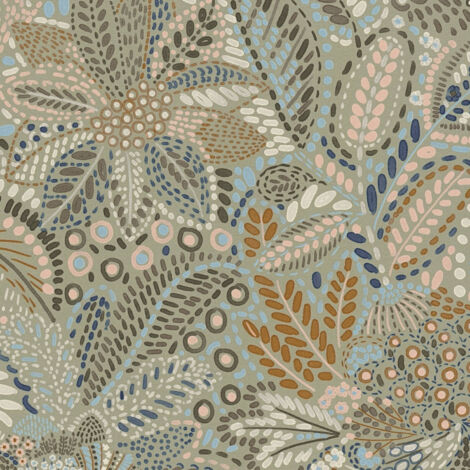 Vliestapete - Cuba II - Grau Blumen Floral A.S. Creation - 780255