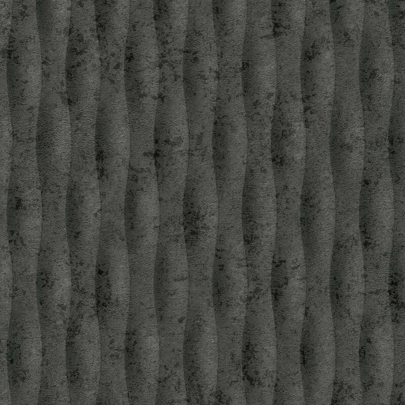 Vliestapete - Fashion For Walls 5 - Anthrazit Dunkelgrau Schwarz Streifen Wellen Gmk Erismann - 1052315