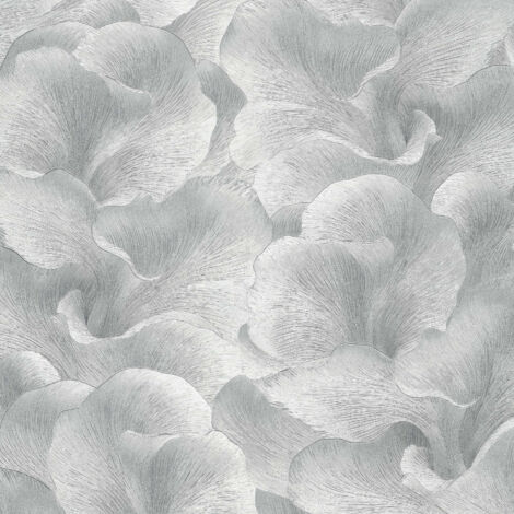 Vliestapete - Fashion for Walls 5 - Hellgrau Silber Grau Blumen Floral GMK Erismann - 1052729