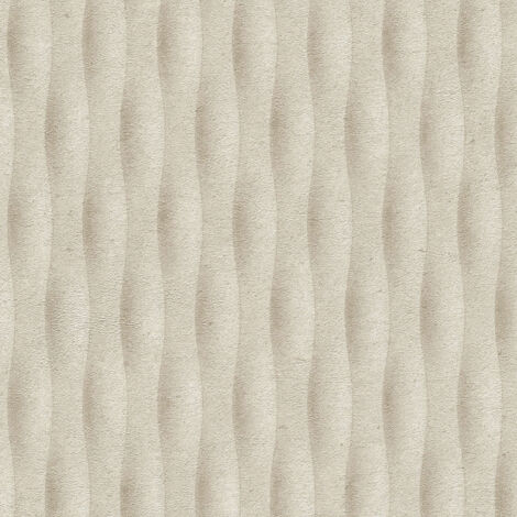 Vliestapete - Fashion for Walls 5 - Taupe Creme Beige Streifen Wellen GMK Erismann - 1052302