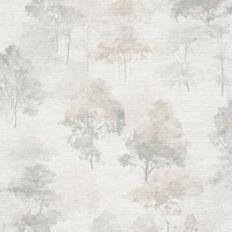 Vliestapete - Forest Dreams - Taupe Hellgrau Creme Blumen Floral Erismann - 1055737