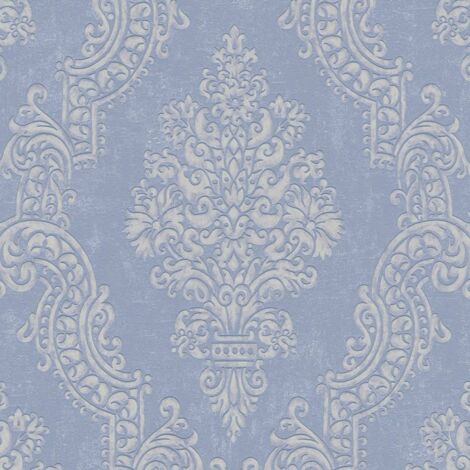 Vliestapete Lila Barock Tapete Gemustert gerader Ansatz Pure Elegance