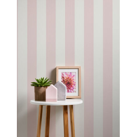 Vliestapete Pink Streifen Tapete Gemustert Ansatzfrei Trendwall 2